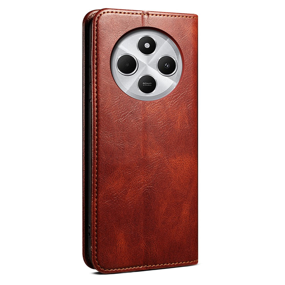 For Xiaomi Poco C75 4G / Redmi 14R 5G / 14C 4G Case Crazy Horse Texture Waxy Leather Wallet Stand Phone Cover
