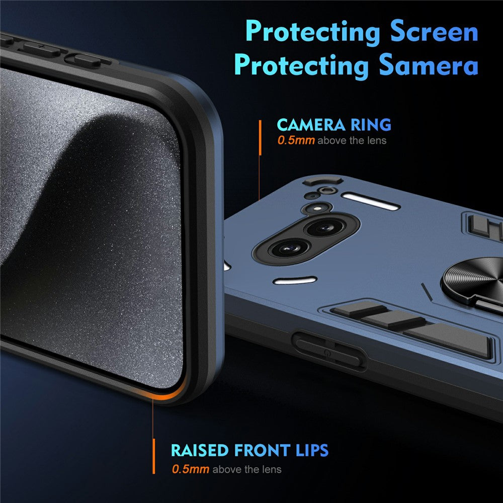 Nothing Phone (2a) Handyhülle – Aus PC + TPU, mit Fallschutz & Ringständer