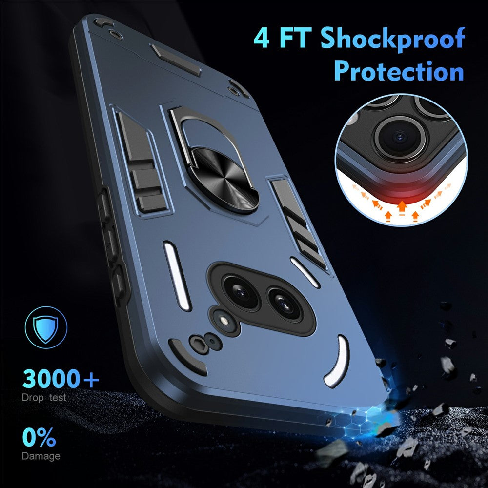 Nothing Phone (2a) Handyhülle – Aus PC + TPU, mit Fallschutz & Ringständer