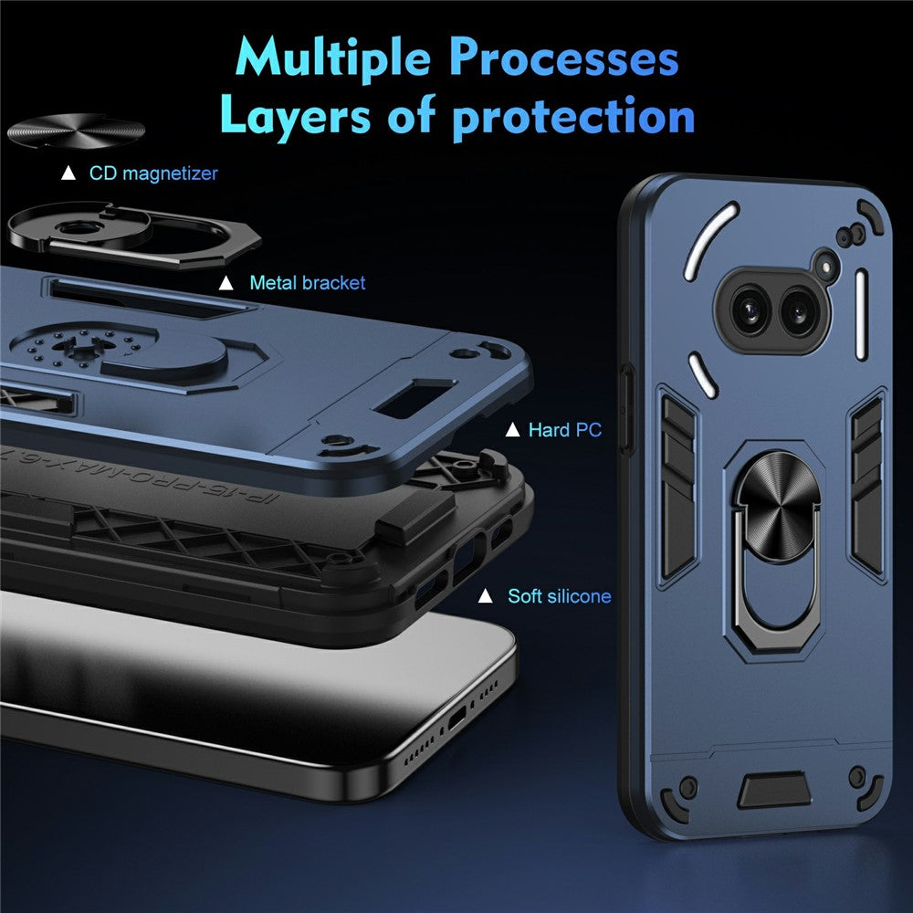 Nothing Phone (2a) Handyhülle – Aus PC + TPU, mit Fallschutz & Ringständer