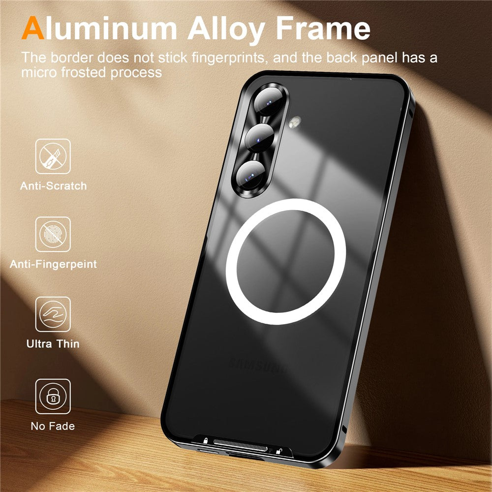 Galaxy S24 FE magnetische Hülle mit Metallkante & Kameraschutz