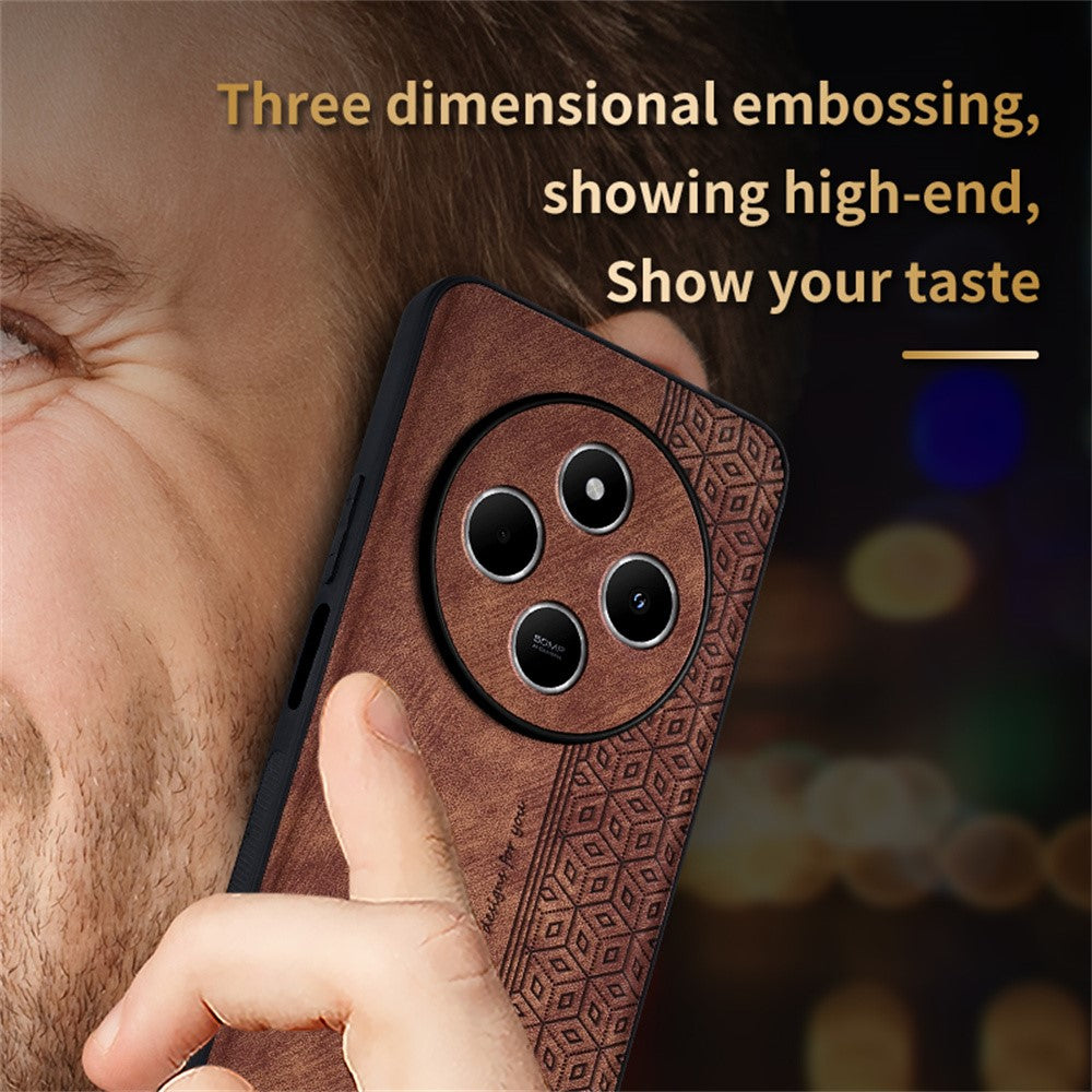 AZNS For Xiaomi Poco C75 4G / Redmi 14R 5G / 14C 4G Case Protective PU Leather Covered TPU Phone Shell