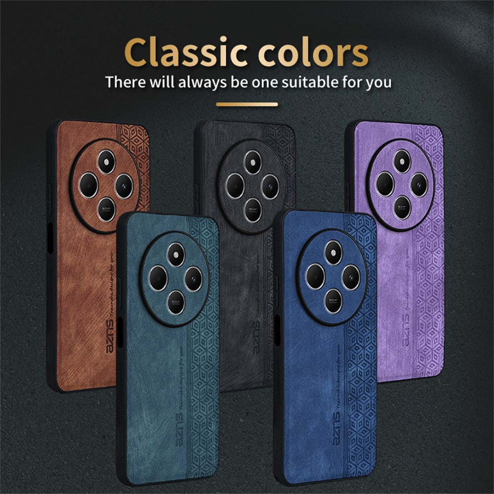 AZNS For Xiaomi Poco C75 4G / Redmi 14R 5G / 14C 4G Case Protective PU Leather Covered TPU Phone Shell