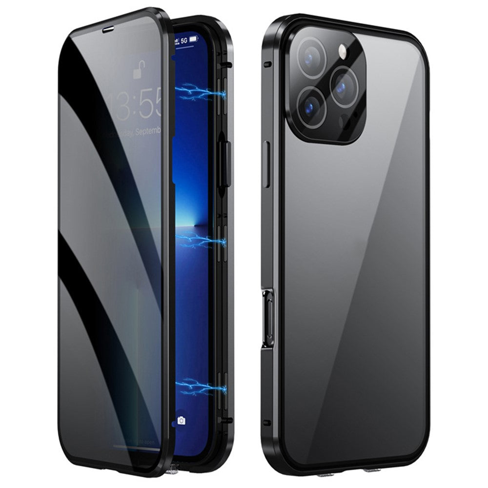 iPhone 16 Pro Anti-Spy Magnet-Hülle mit Metallrahmen