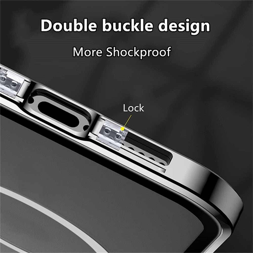 iPhone 16 Pro Anti-Spy Magnet-Hülle mit Metallrahmen