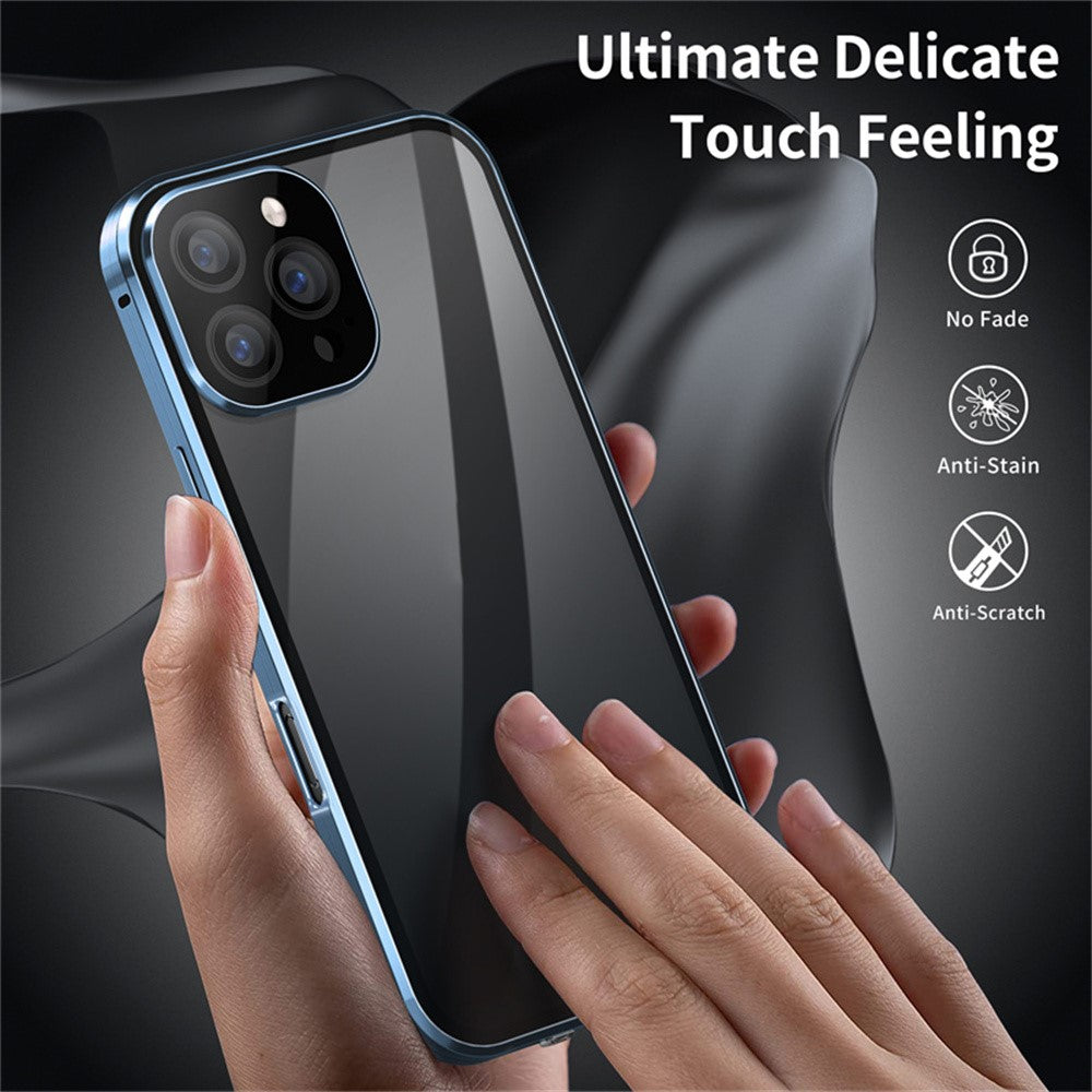 iPhone 16 Pro Anti-Spy Magnet-Hülle mit Metallrahmen