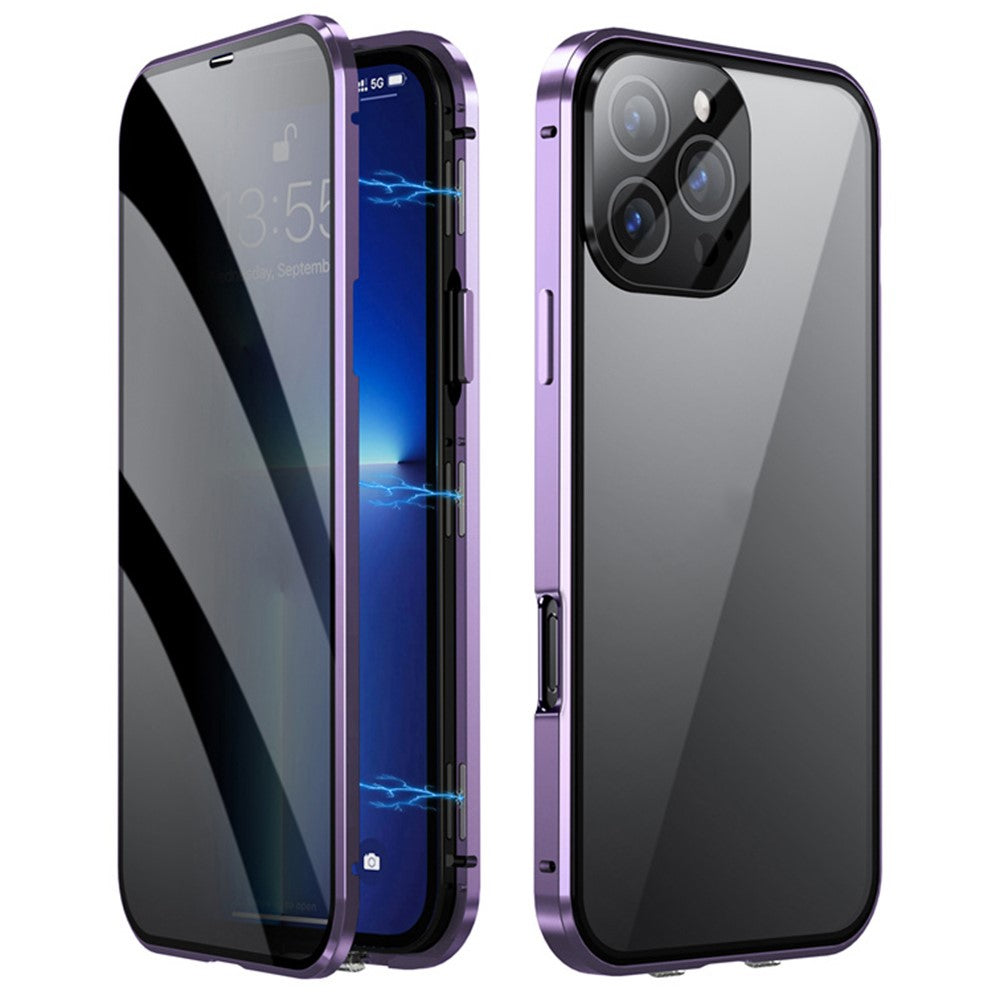 iPhone 16 Pro Max Anti-Spy Magnet-Hülle mit Metallrahmen