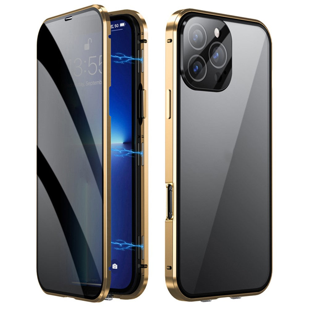 iPhone 16 Pro Max Anti-Spy Magnet-Hülle mit Metallrahmen