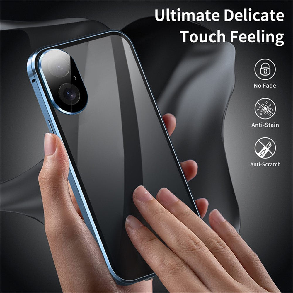 iPhone 16 Anti-Spy Magnet-Hülle mit Metallrahmen
