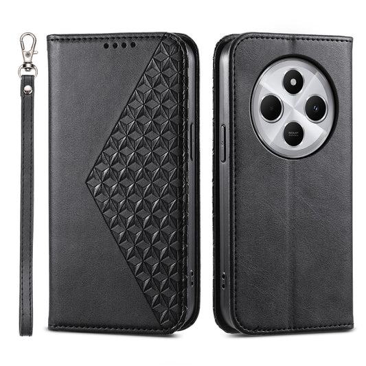 Phone Case For Xiaomi Poco C75 4G / Redmi 14R 5G / 14C 4G Calf Texture PU Leather Phone Cover with Wallet