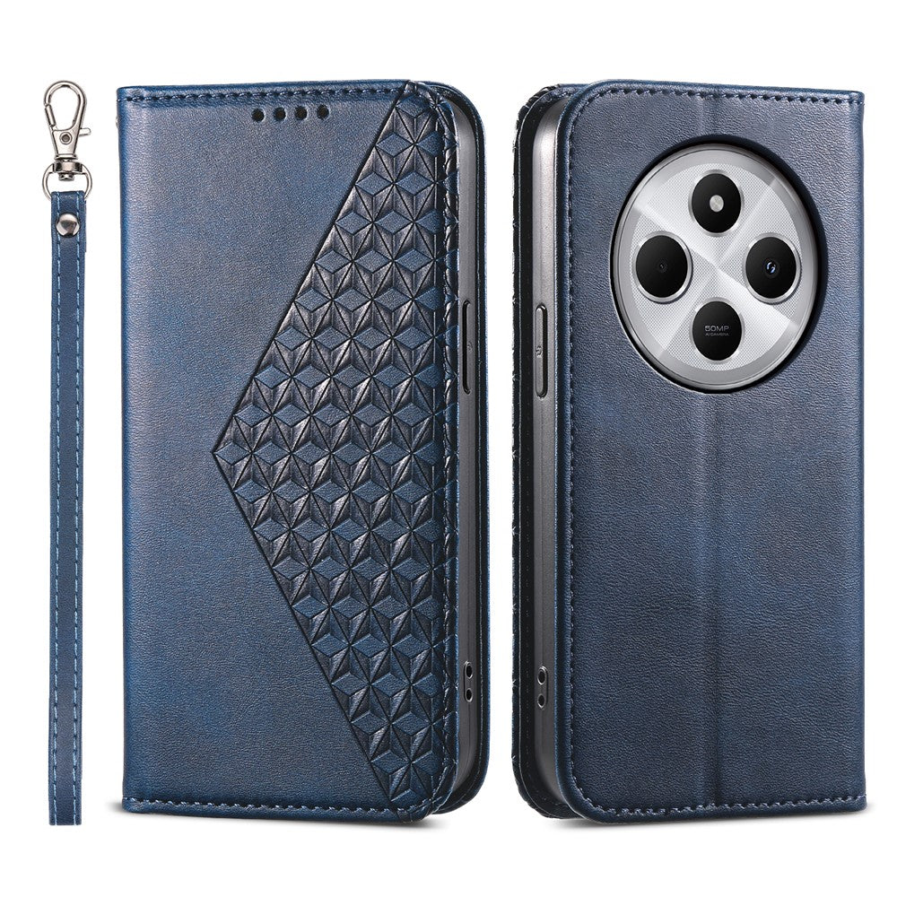 Phone Case For Xiaomi Poco C75 4G / Redmi 14R 5G / 14C 4G Calf Texture PU Leather Phone Cover with Wallet