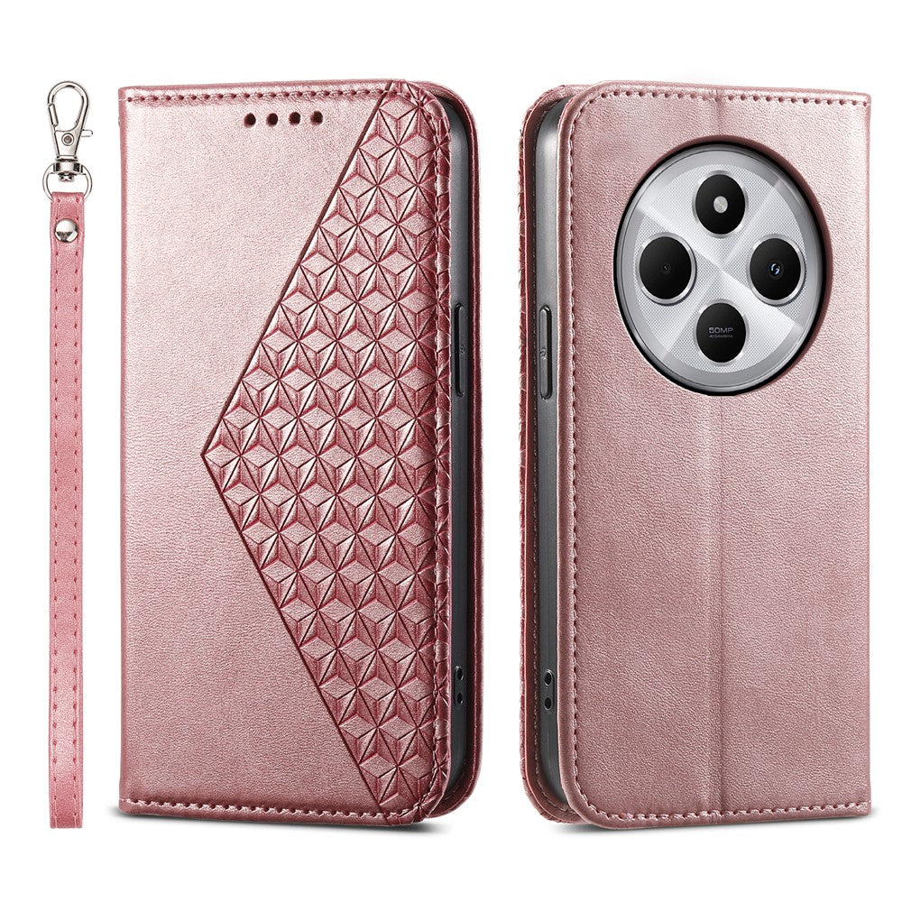 Phone Case For Xiaomi Poco C75 4G / Redmi 14R 5G / 14C 4G Calf Texture PU Leather Phone Cover with Wallet