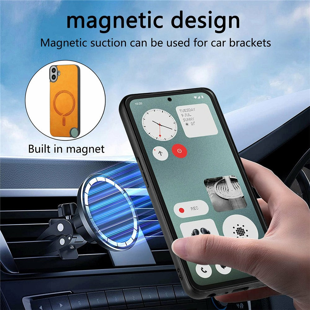 Nothing CMF Phone 1 Magnetische Handyhülle – Leder-Rückseite, hautfreundlich