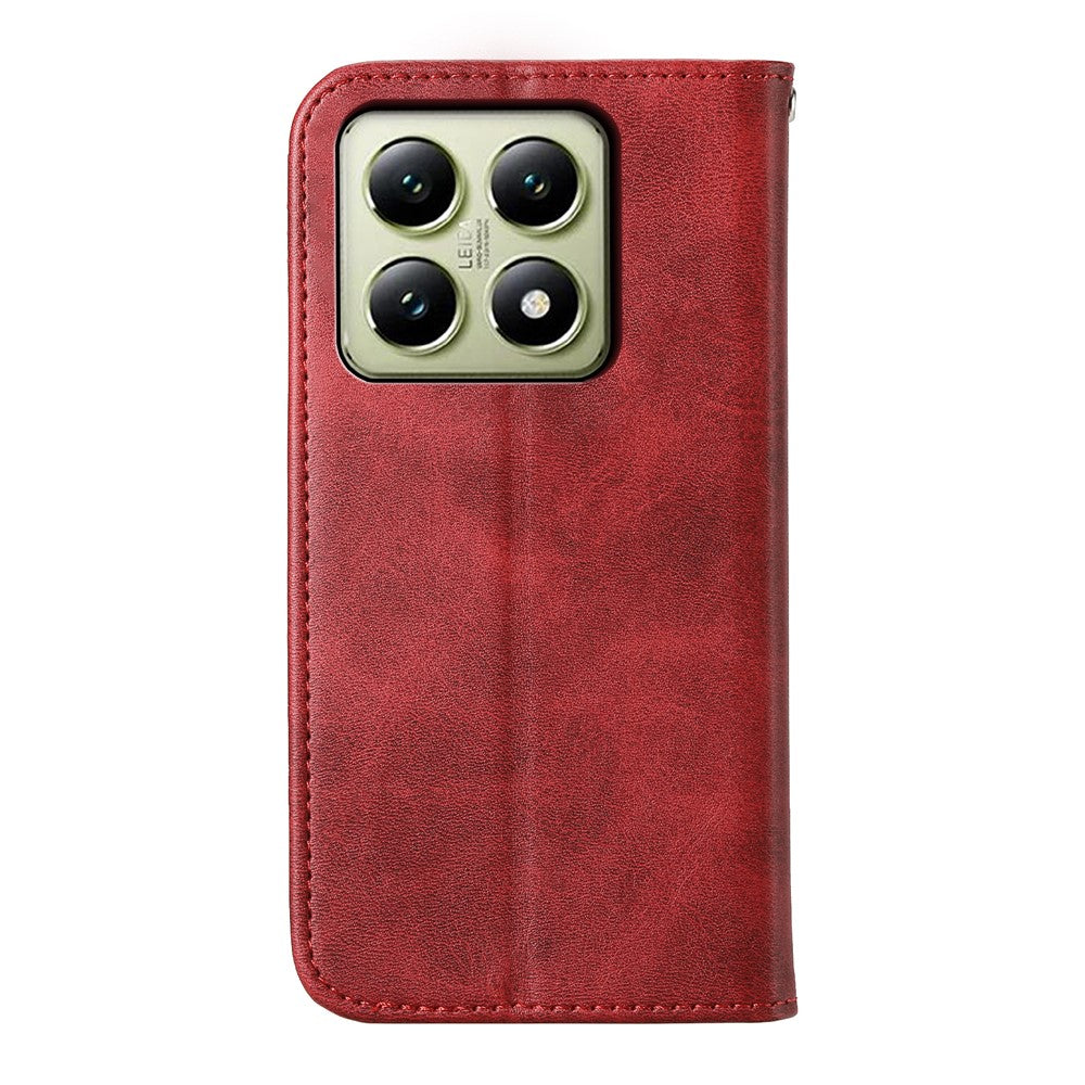 For Xiaomi 14T Case Calf Texture PU Leather Phone Cover with Wallet
