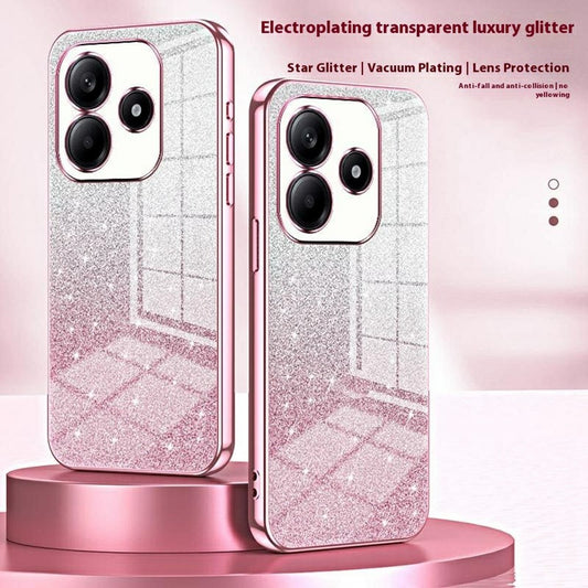 Xiaomi Redmi Note 14 5G Handyhülle – aus galvanisiertem, glitzerndem TPU mit Farbverlauf