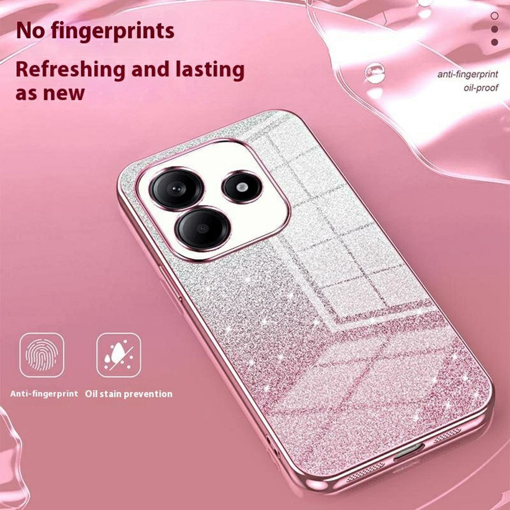 For Xiaomi Redmi Note 14 5G Case Electroplating Gradient Glitter TPU Phone Cover
