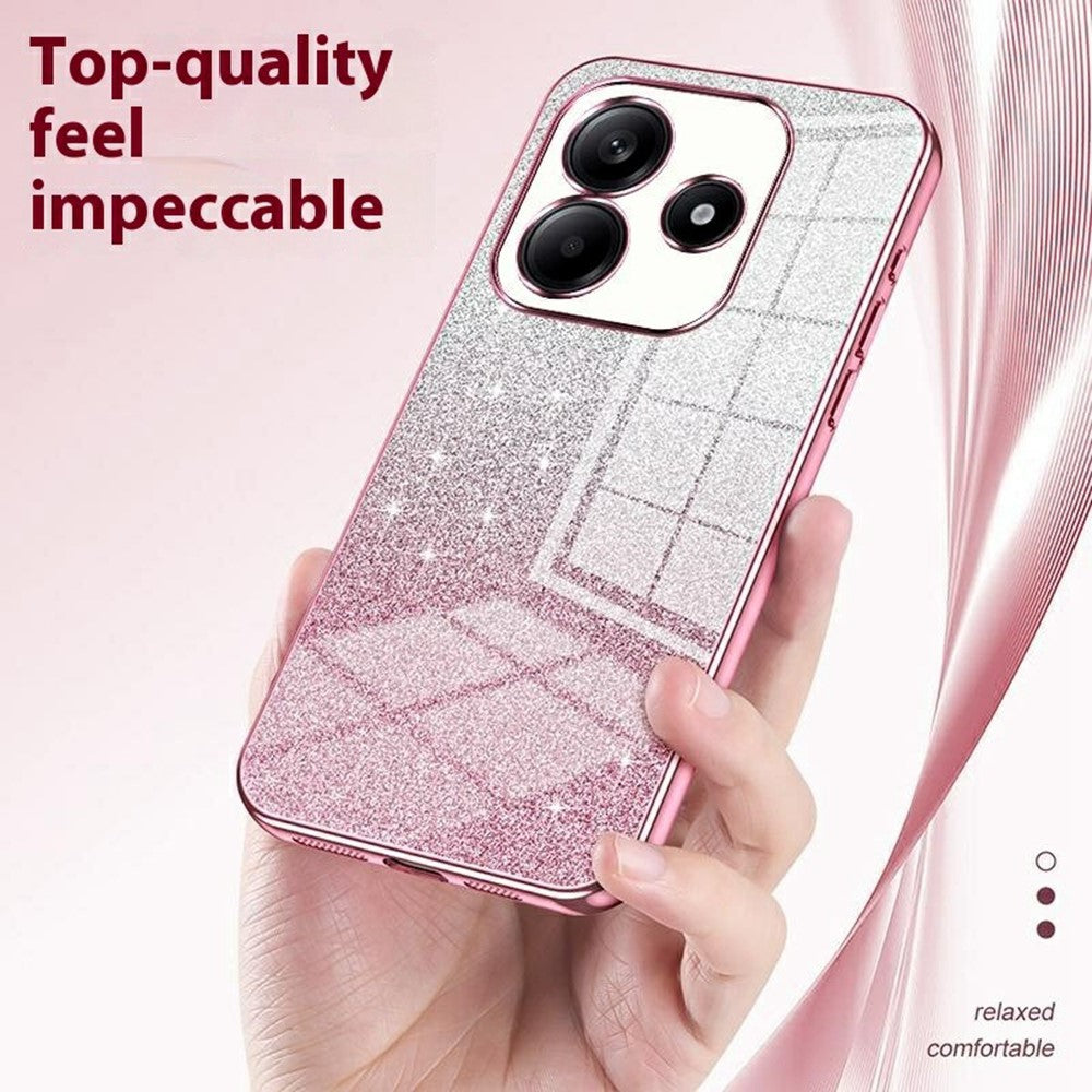 For Xiaomi Redmi Note 14 5G Case Electroplating Gradient Glitter TPU Phone Cover