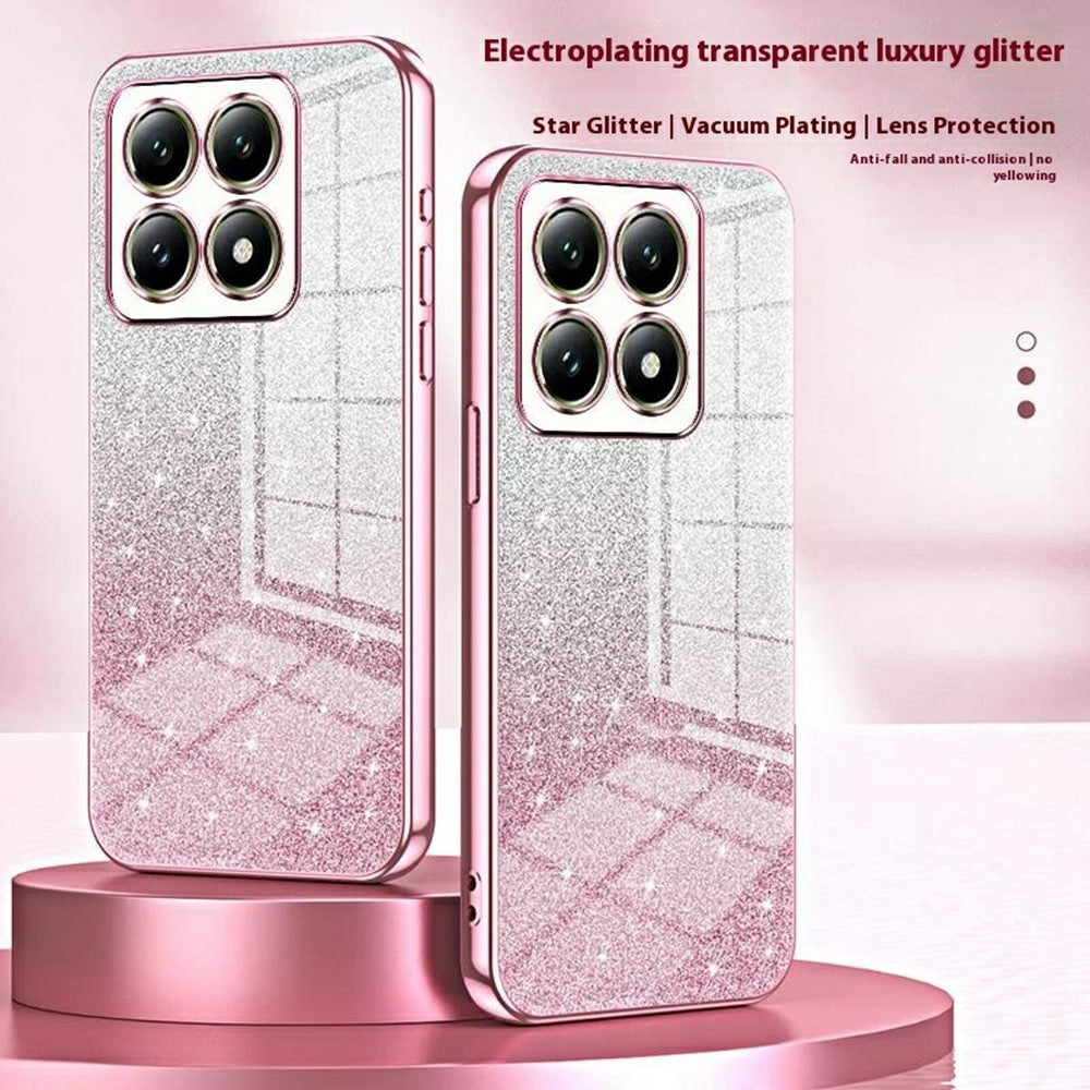 For Xiaomi 14T Case Electroplating Gradient Glitter TPU Phone Cover