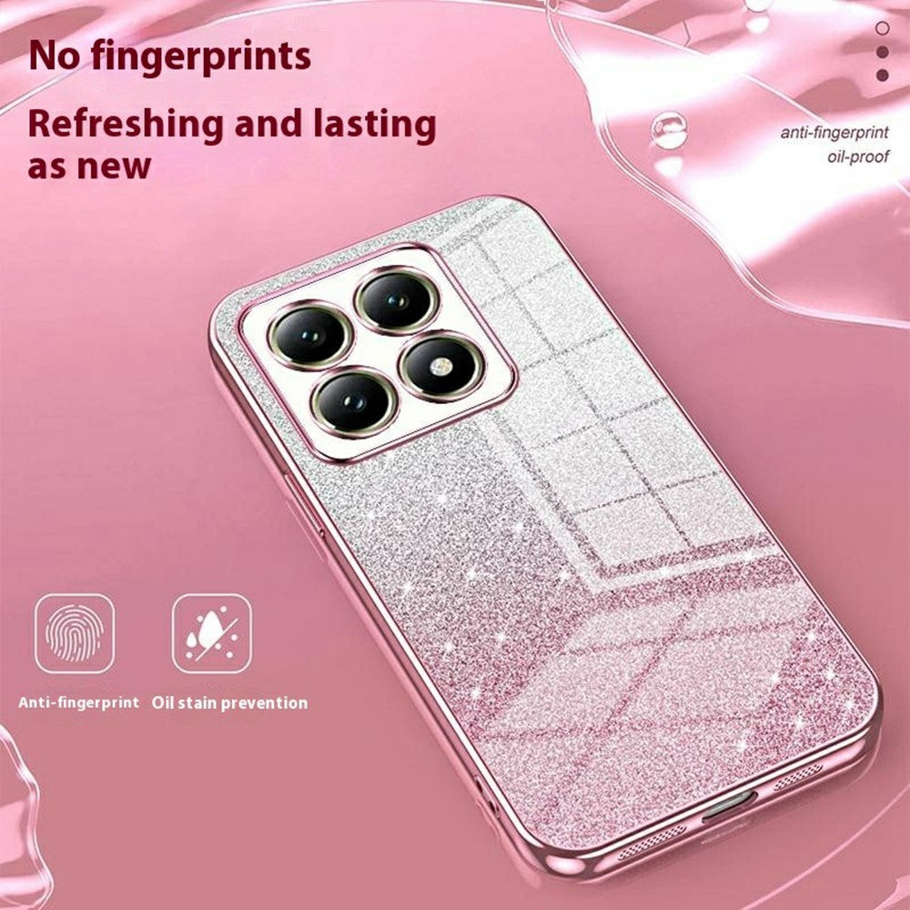For Xiaomi 14T Case Electroplating Gradient Glitter TPU Phone Cover