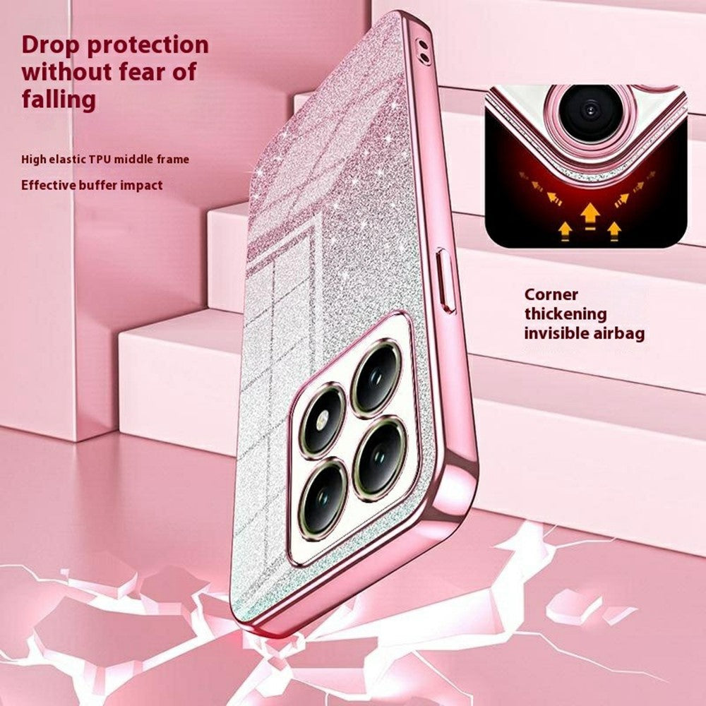For Xiaomi 14T Case Electroplating Gradient Glitter TPU Phone Cover