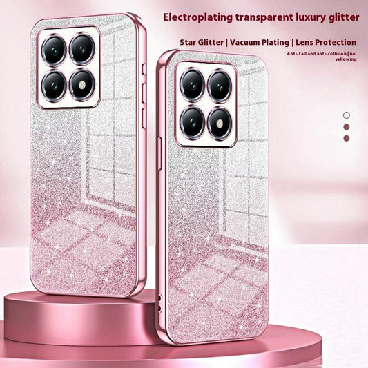 Xiaomi 14T Pro Handyhülle – aus galvanisiertem, glitzerndem TPU mit Farbverlauf