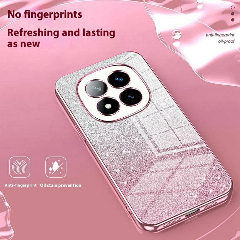 For Xiaomi Redmi Note 14 Pro+ 5G Case Electroplating Gradient Glitter TPU Phone Cover
