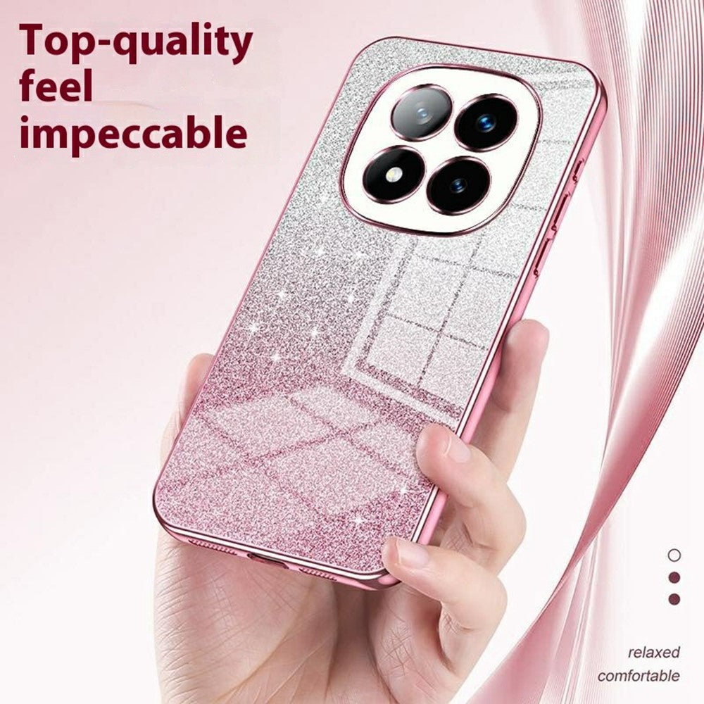 For Xiaomi Redmi Note 14 Pro+ 5G Case Electroplating Gradient Glitter TPU Phone Cover