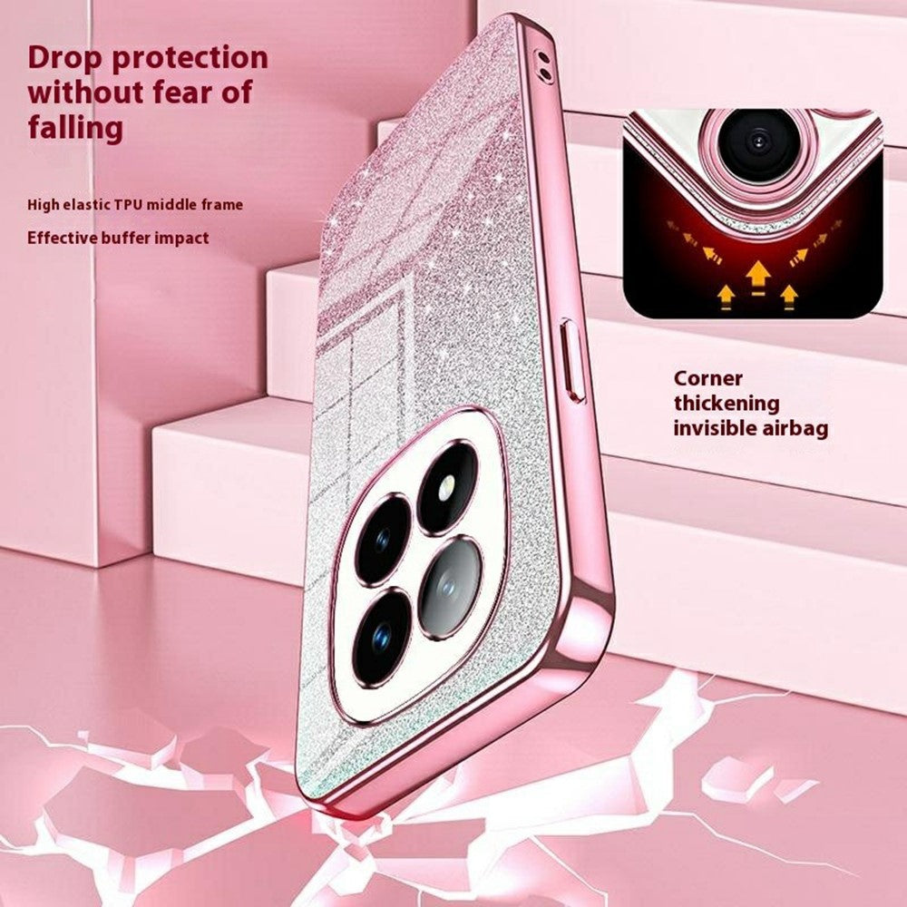 For Xiaomi Redmi Note 14 Pro+ 5G Case Electroplating Gradient Glitter TPU Phone Cover