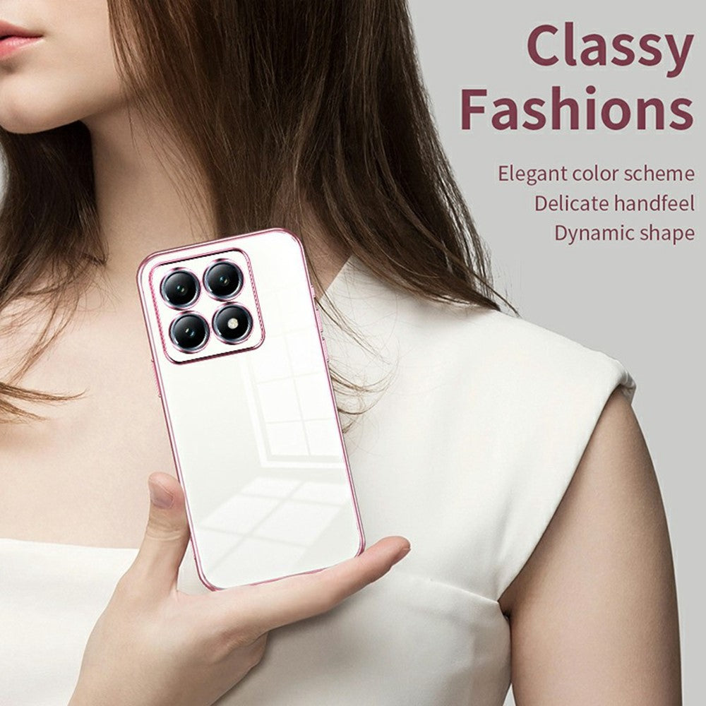 For Xiaomi 14T Pro Case Electroplating Frame Soft TPU Phone Cover