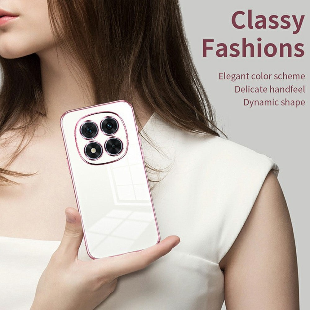 For Xiaomi Redmi Note 14 Pro 5G / Poco X7 5G Case Electroplating Frame Soft TPU Phone Cover