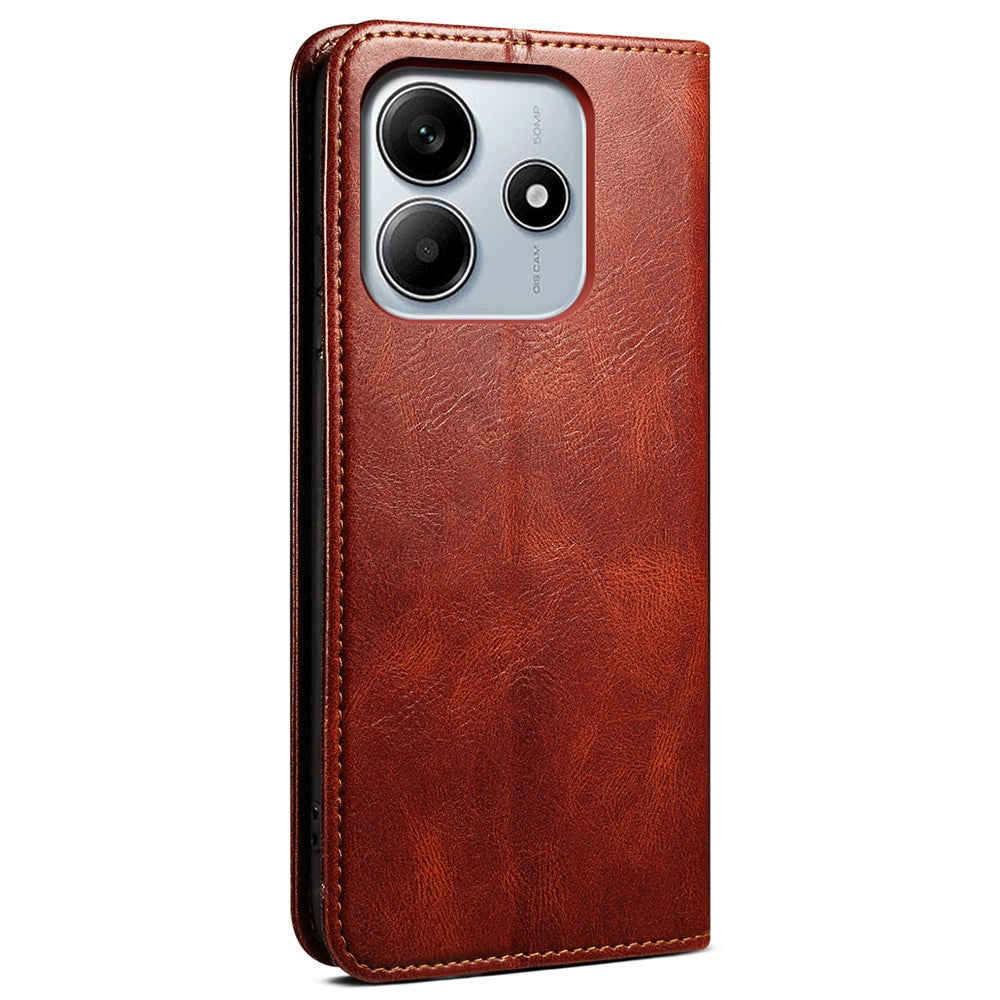 For Xiaomi Redmi Note 14 5G Case Crazy Horse Texture Waxy Leather Wallet Stand Phone Cover