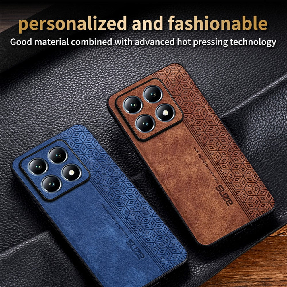 AZNS For Xiaomi 14T Case Protective PU Leather Covered TPU Phone Shell