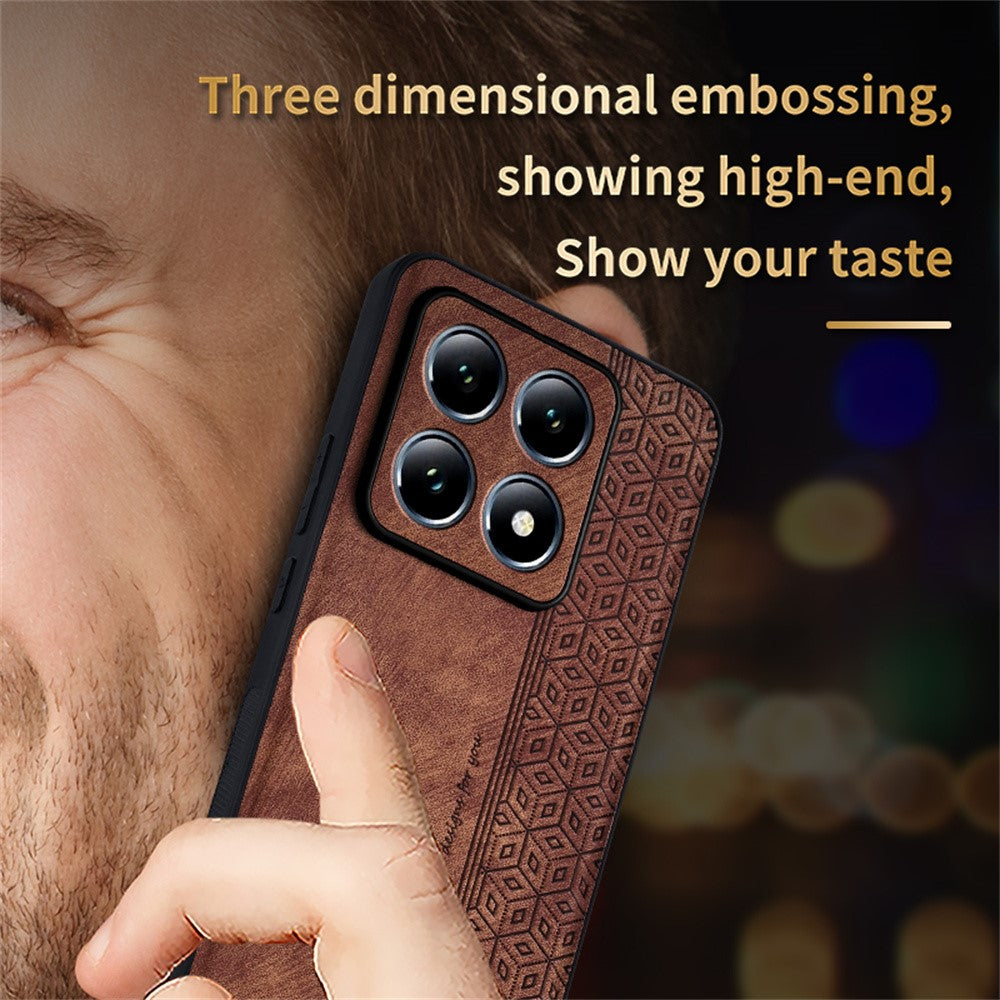 AZNS For Xiaomi 14T Pro Case Protective PU Leather Covered TPU Phone Shell
