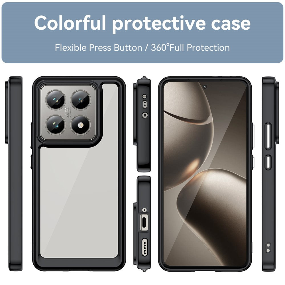 For Xiaomi 14T / 14T Pro Case TPU +Acrylic Protective Clear Phone Cover