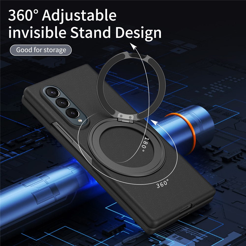 Galaxy Z Fold4 5G Magnetische Hülle – Mit Ringständer & Glasfilm