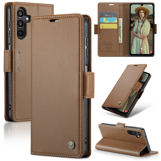 Galaxy A16 5G/4G Glänzende Wallet-Hülle – RFID-Schutz & Ständer