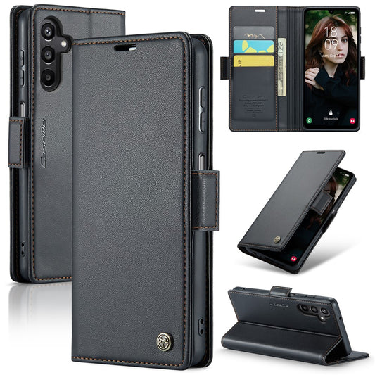 Galaxy A16 5G/4G Glänzende Wallet-Hülle – RFID-Schutz & Ständer