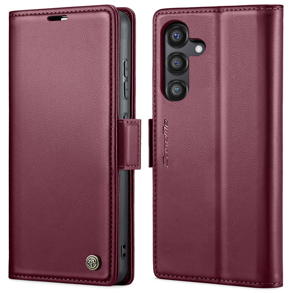 Galaxy S24 FE Glänzende Wallet-Hülle – RFID-Schutz & Ständer