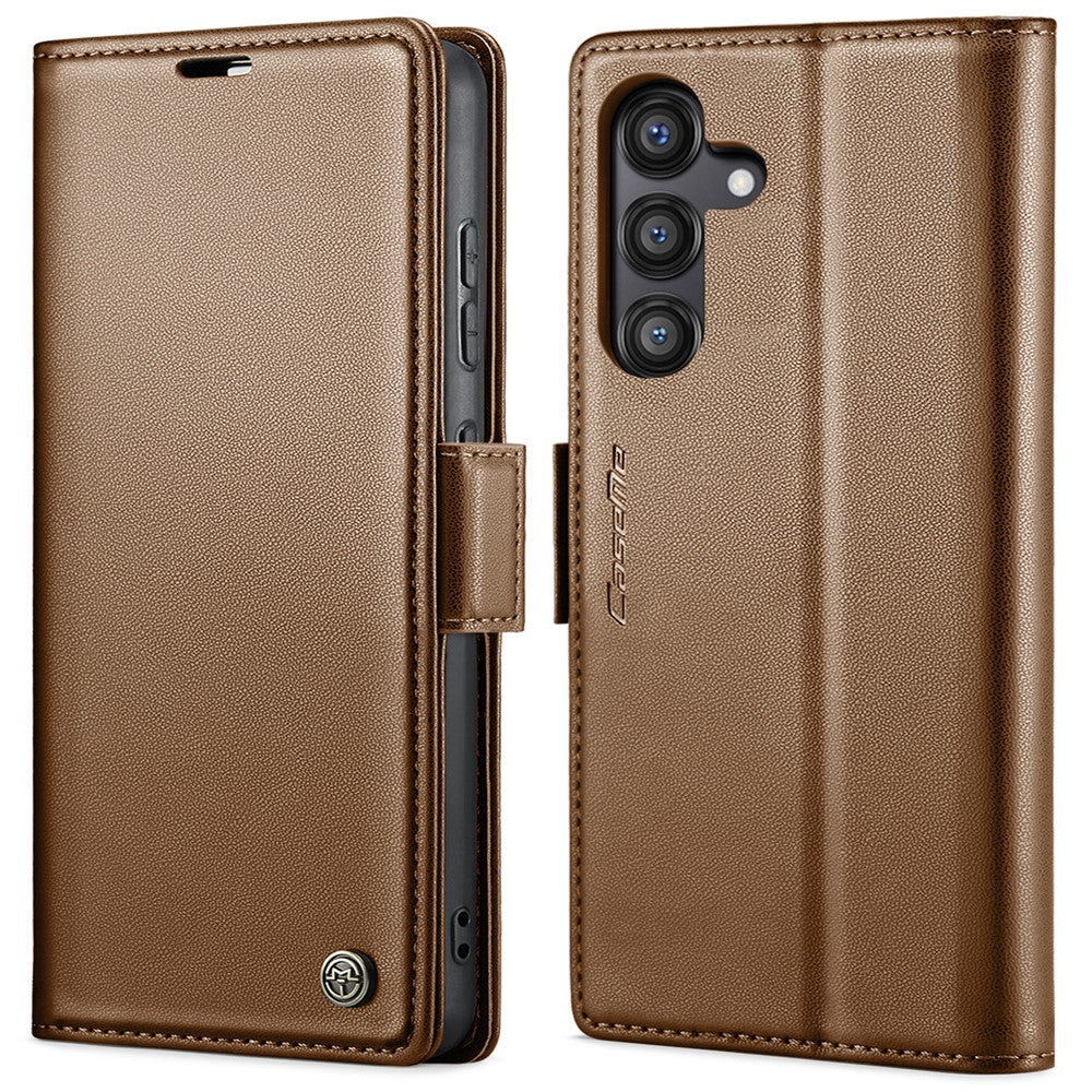 Galaxy S24 FE Glänzende Wallet-Hülle – RFID-Schutz & Ständer