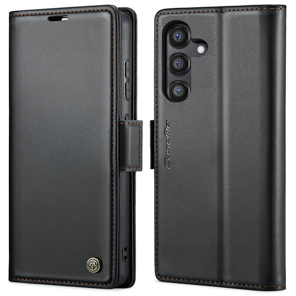 Galaxy S24 FE Glänzende Wallet-Hülle – RFID-Schutz & Ständer