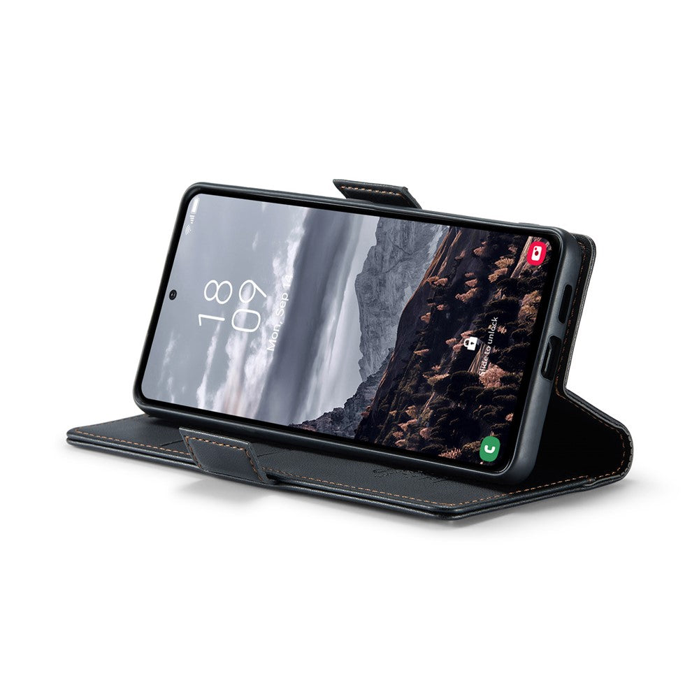 Galaxy S24 FE Glänzende Wallet-Hülle – RFID-Schutz & Ständer