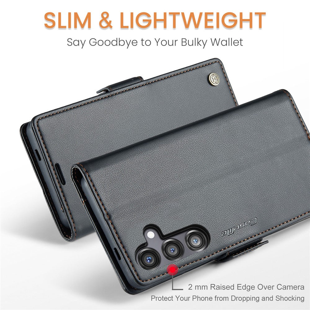 Galaxy S24 FE Glänzende Wallet-Hülle – RFID-Schutz & Ständer