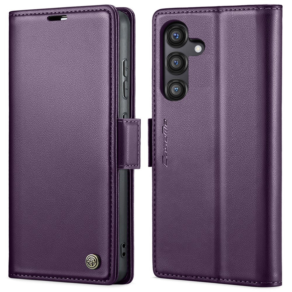 Galaxy S24 FE Glänzende Wallet-Hülle – RFID-Schutz & Ständer