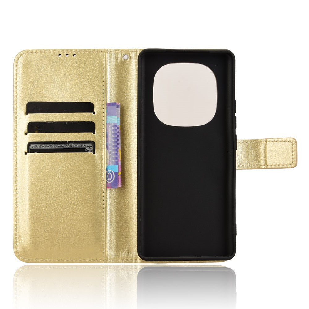 For Xiaomi Redmi Note 14 Pro+ 5G / Note 14 Pro 5G / Poco X7 5G Case Crazy Horse Texture PU Leather Phone Wallet Cover