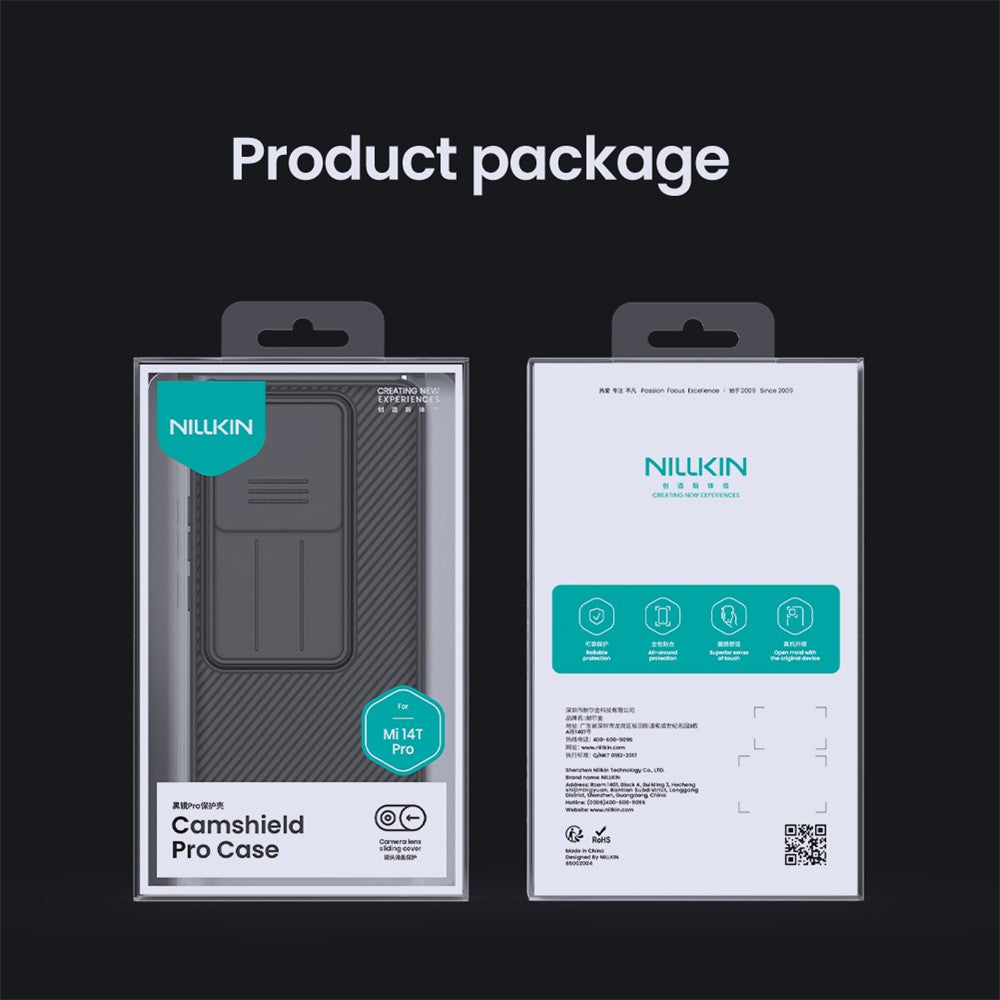 NILLKIN Camshield Pro Series for Xiaomi 14T Pro Case PC+TPU Slide Camera Lid Phone Cover