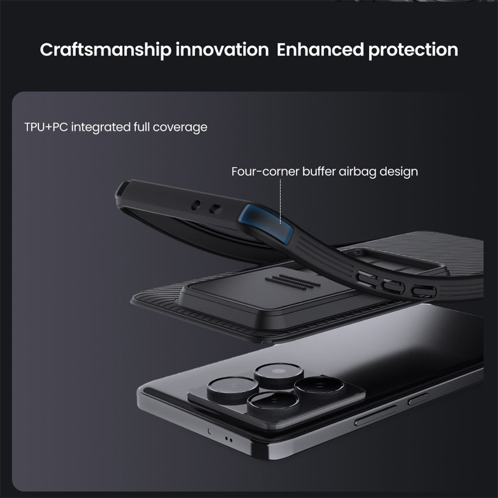 NILLKIN Camshield Pro Series for Xiaomi 14T Pro Case PC+TPU Slide Camera Lid Phone Cover