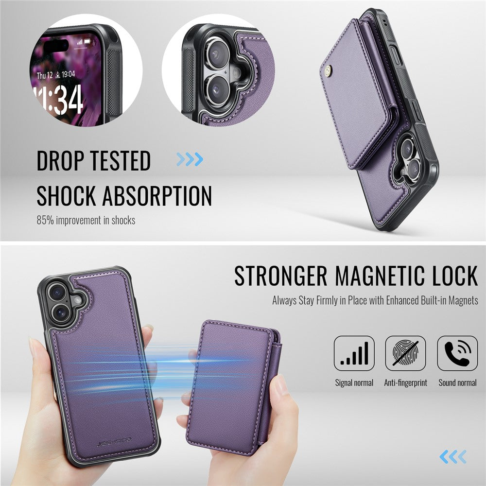 iPhone 16 Leder-Handyhülle – Mit abnehmbarer magnetische Kartentasche