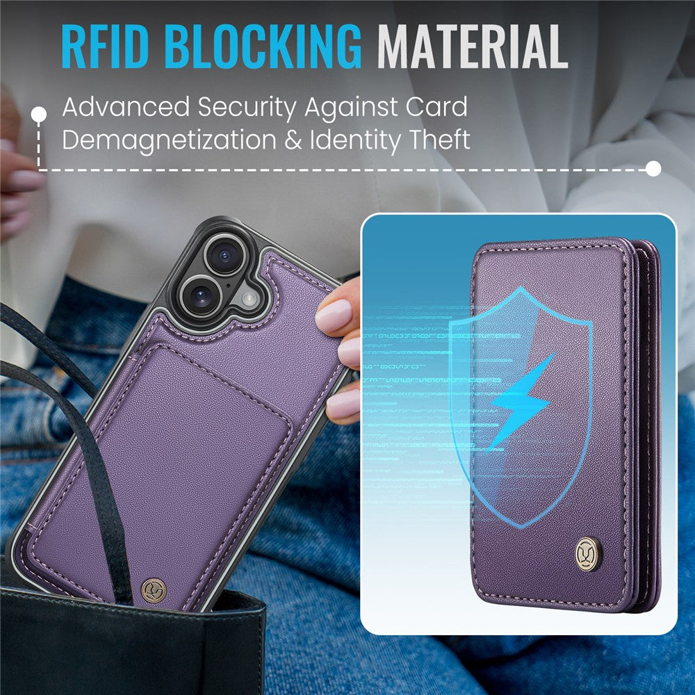 iPhone 16 Leder-Handyhülle – Mit abnehmbarer magnetische Kartentasche