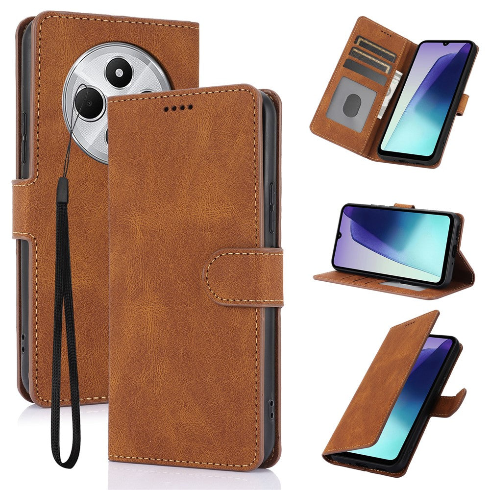 For Xiaomi Poco C75 4G / Redmi 14R 5G / 14C 4G Case PU Leather Phone Cover with Wallet Stand View