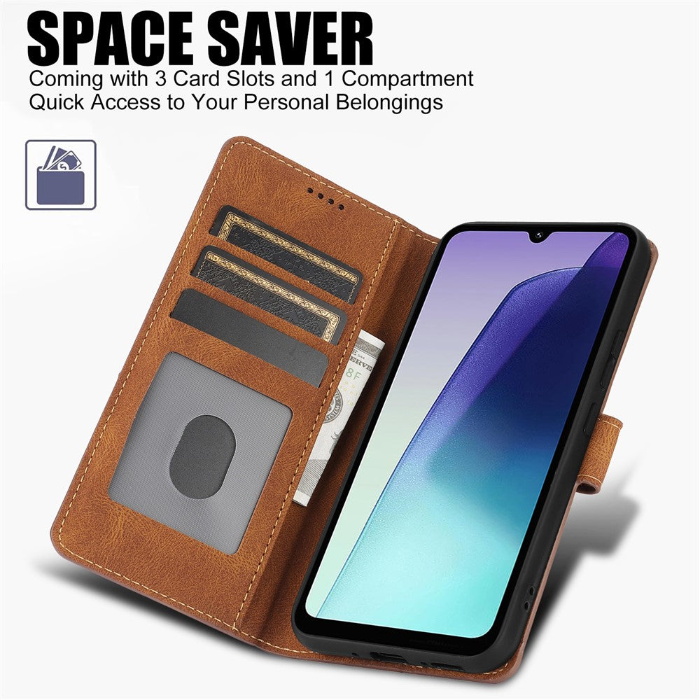 For Xiaomi Poco C75 4G / Redmi 14R 5G / 14C 4G Case PU Leather Phone Cover with Wallet Stand View